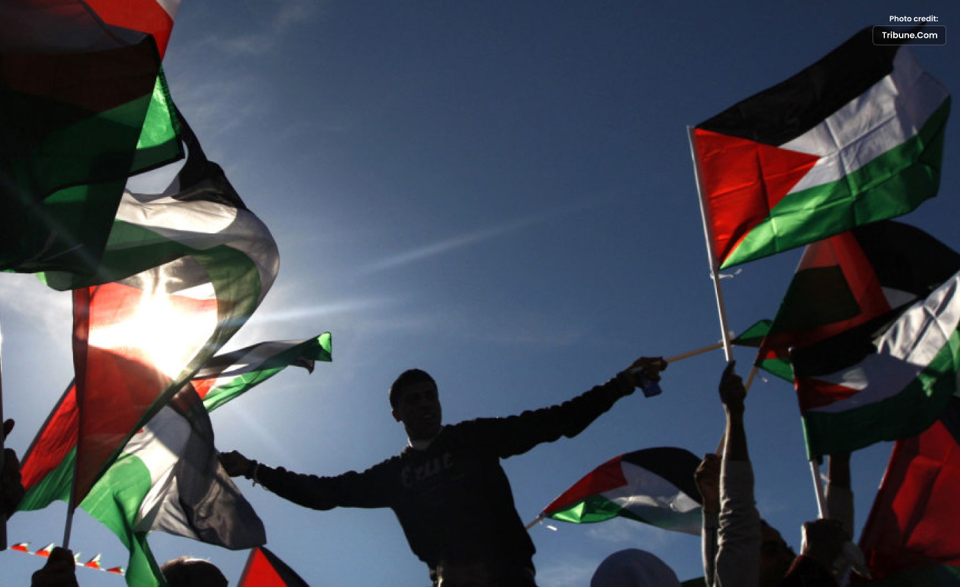 اسرائیلی وزیر کی طرف سے فلسطینی پرچم کو "دہشت گردی" کی علامت سمجھا جاتا ہے۔