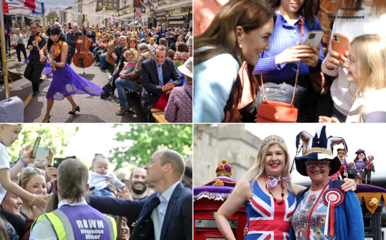 شاہی خاندان تاجپوشی سے پہلے سڑکوں پرپارٹیوں میں شرکت کرتا ہے۔