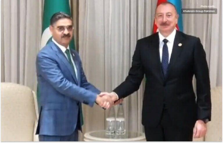 کاکڑ اور  علیئیف کا غزہ اور کشمیر پر تبادلہ خیال