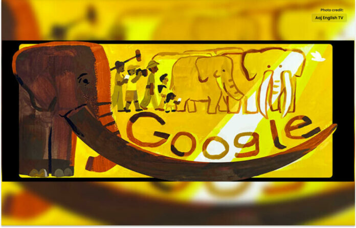 گوگل ڈوڈل پردکھائی دینے والے ہاتھی کی تاریخ کیا ہے؟
